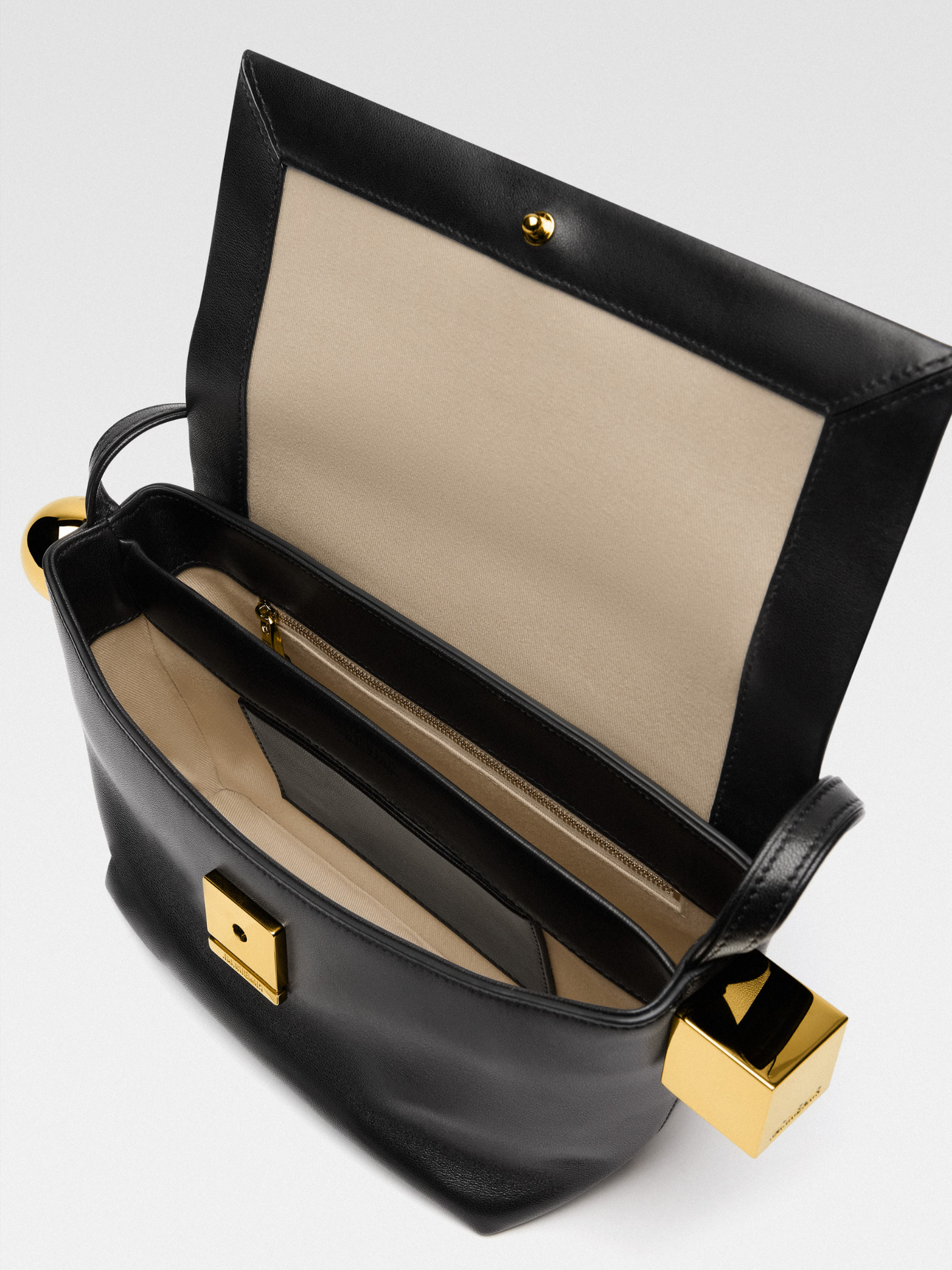 JACQUEMUS WOMEN Le Rond Carre Shoulder Bag Black