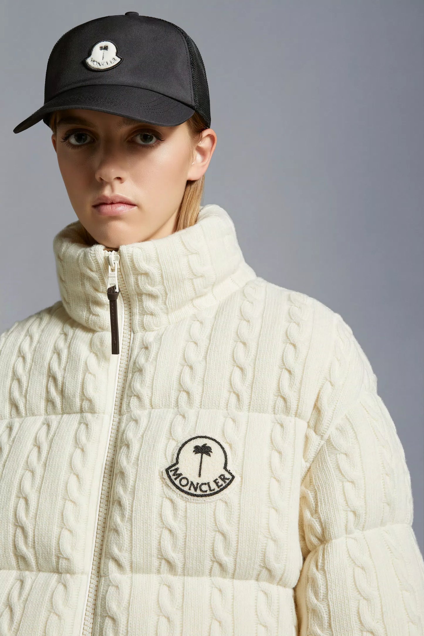 MONCLER GENIUS X 8 MONCLER PALM ANGELS MEN Logo Cap Black MONCLER GENIUS X 8 MONCLER PALM ANGELS MEN Logo Cap Black