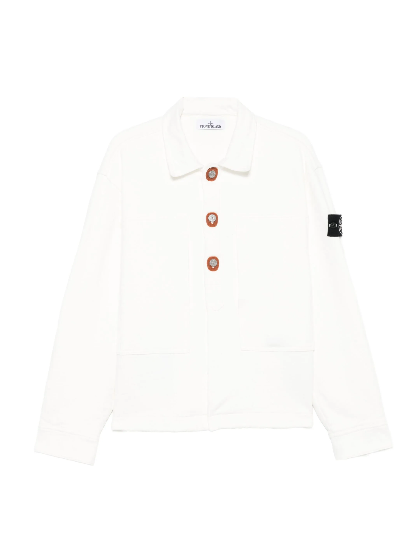 STONE ISLAND Special Projects Raw Beauty Knit-Look Cotton Jacket White - MAISONDEFASHION.COM
