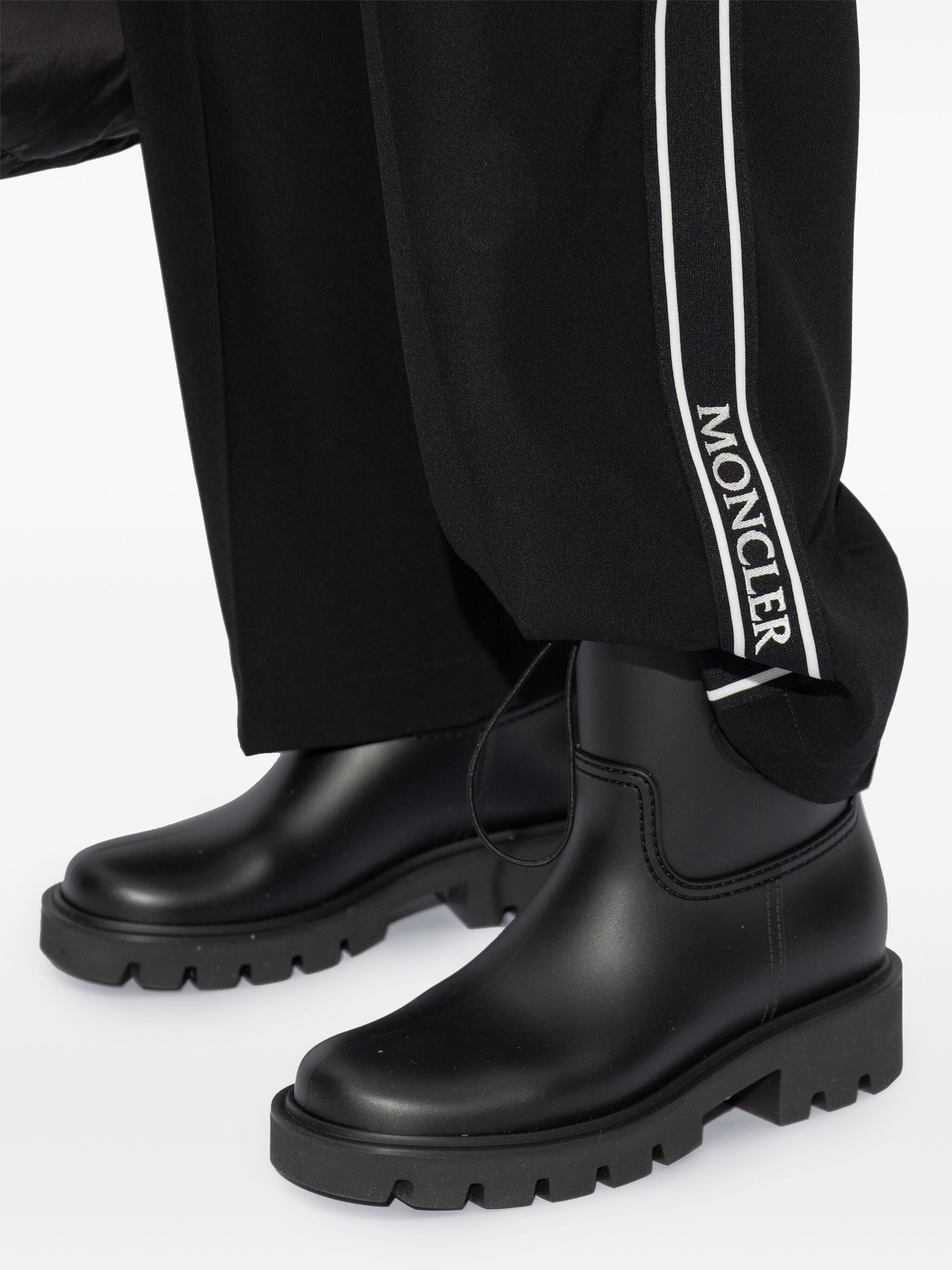 MONCLER ブラック ACQUA RAIN BOOT TG43サイズ 中古 Moncler Black