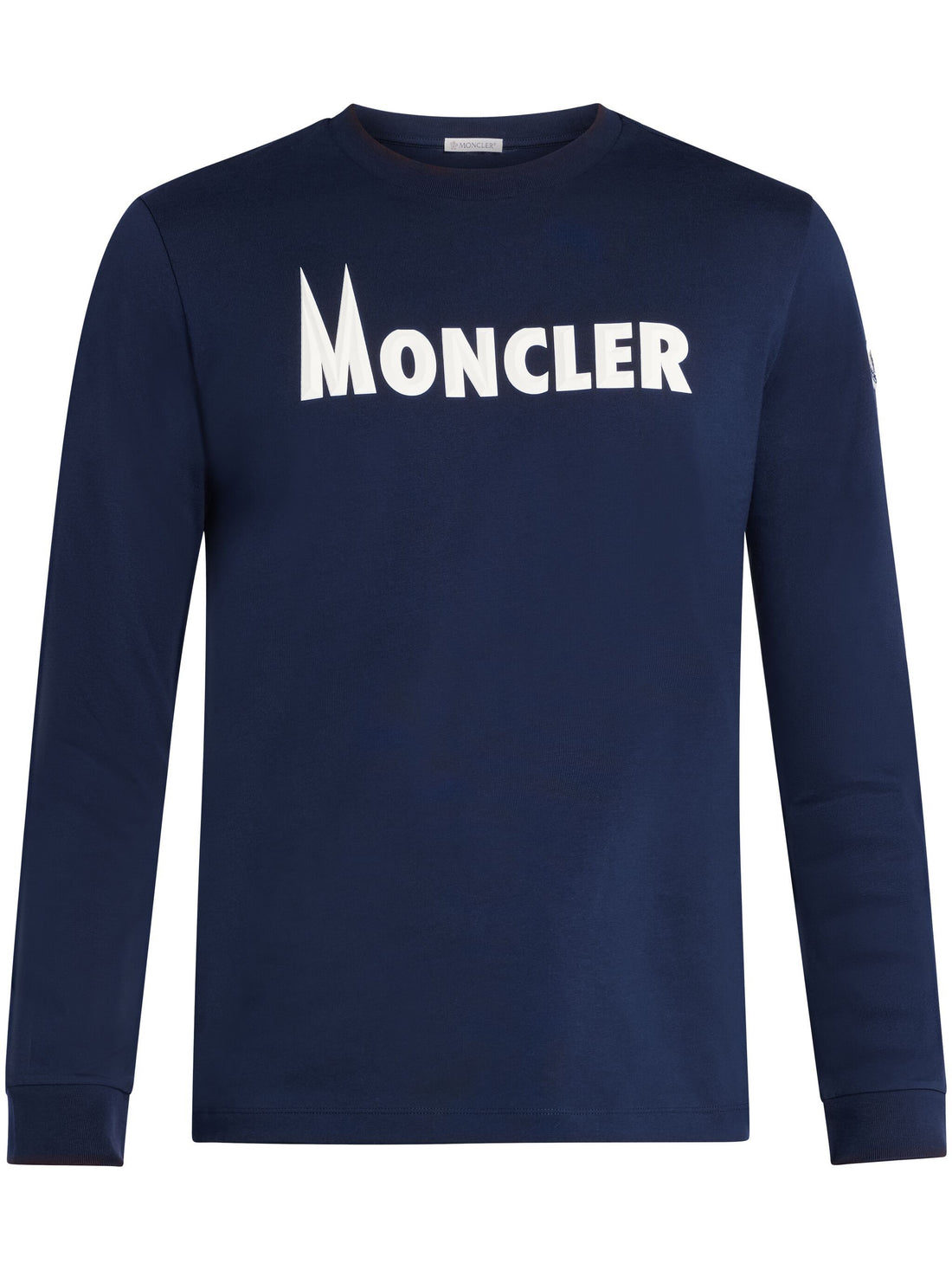 MONCLER Long-sleeved T-shirt Night Blue - MAISONDEFASHION.COM