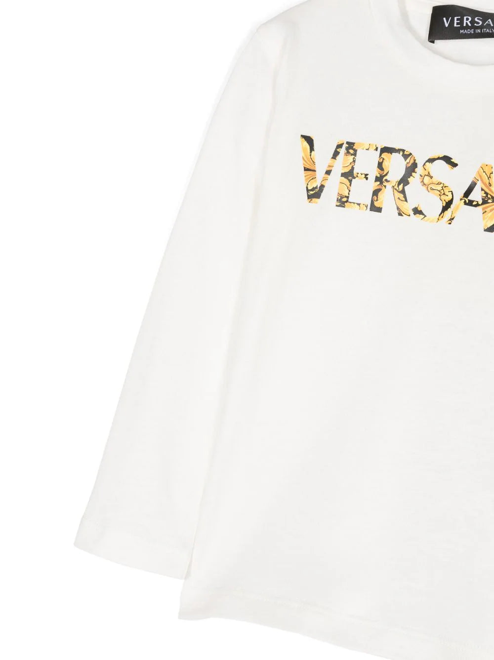 VERSACE BABY Boys Logo-print Cotton T-Shirt White - MAISONDEFASHION.COM