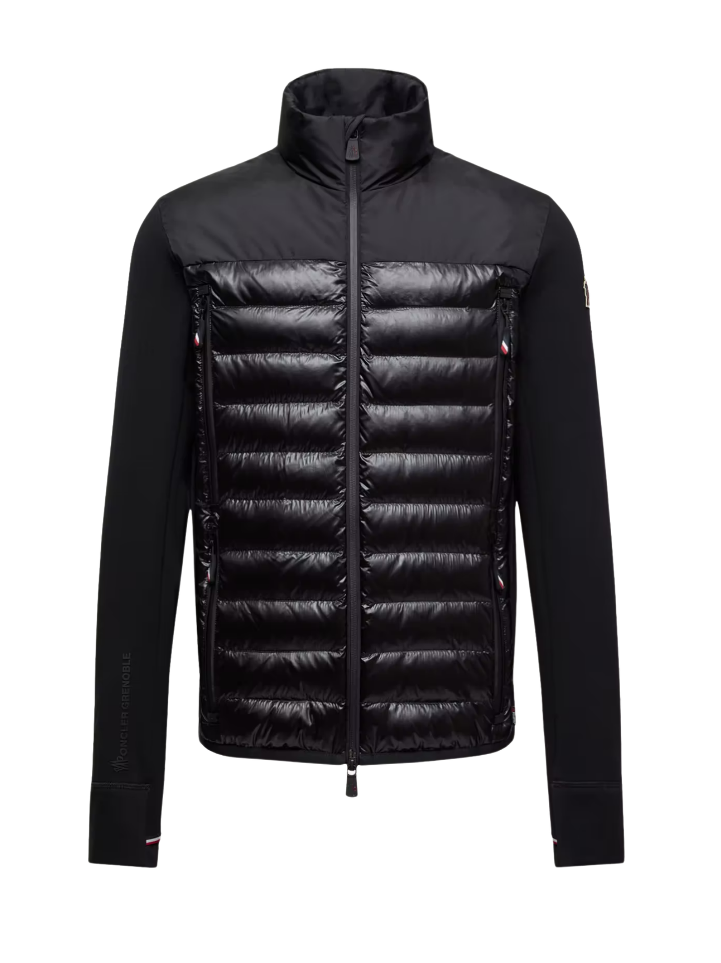 MONCLER GRENOBLE Padded Polartec® Zip-Up Sweatshirt Black - MAISONDEFASHION.COM