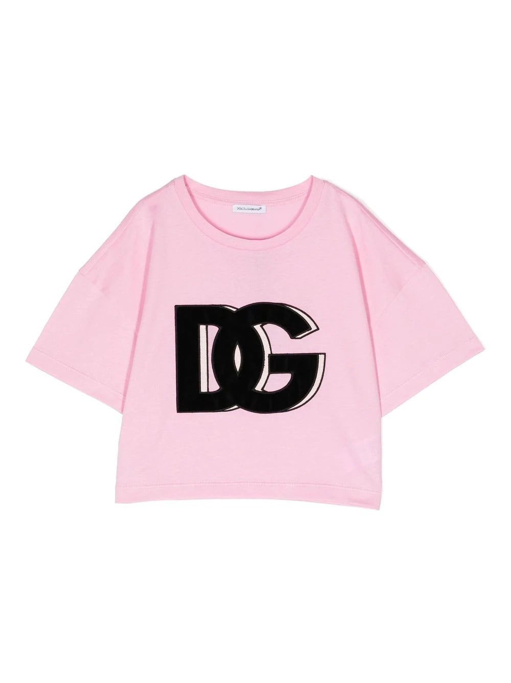 DOLCE & GABBANA KIDS Cotton T-Shirt Light Pink - MAISONDEFASHION.COM