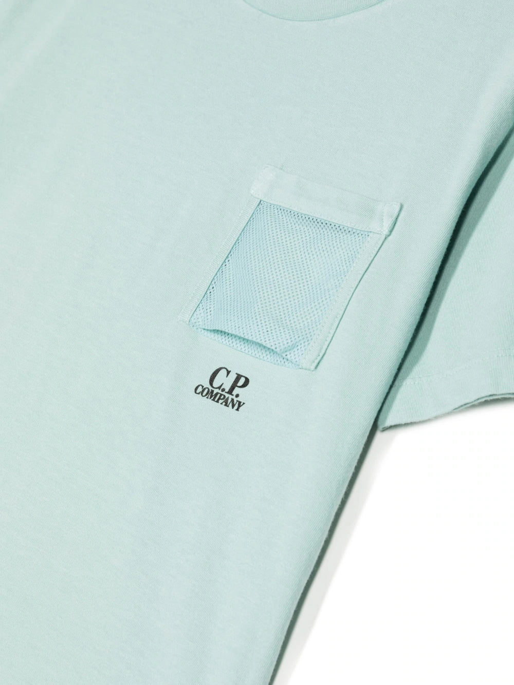 C.P. COMPANY KIDS Logo Pocket T-Shirt Light Blue - MAISONDEFASHION.COM