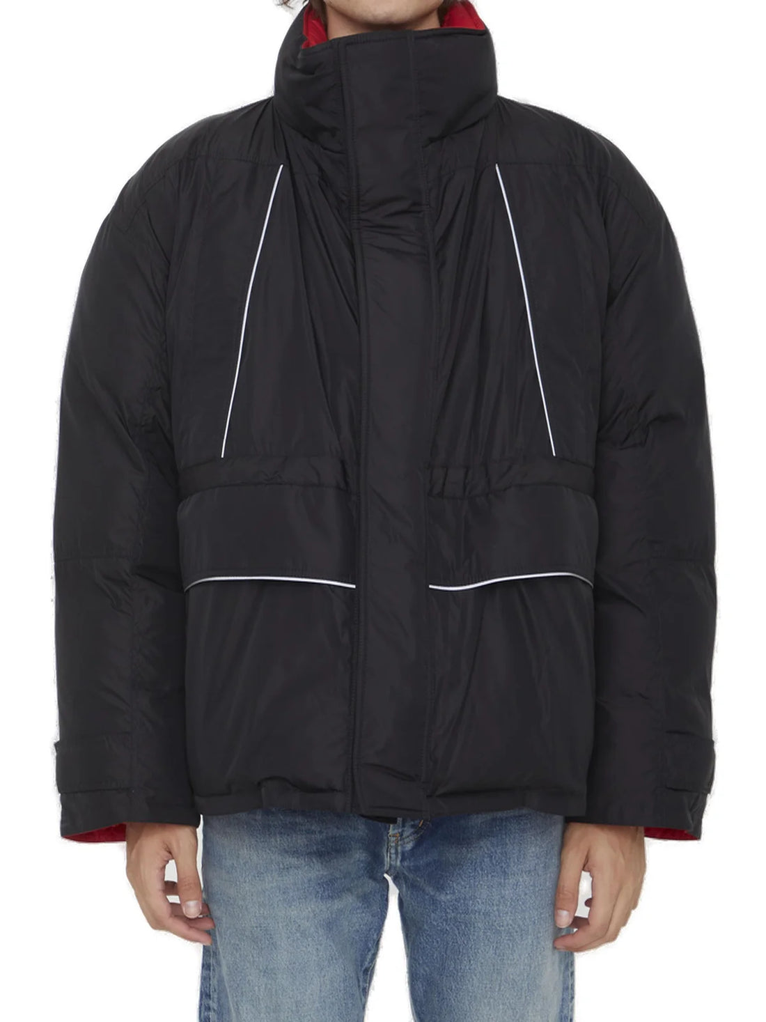 BALENCIAGA UNISEX Oversized Padded Jacket Black - MAISONDEFASHION.COM