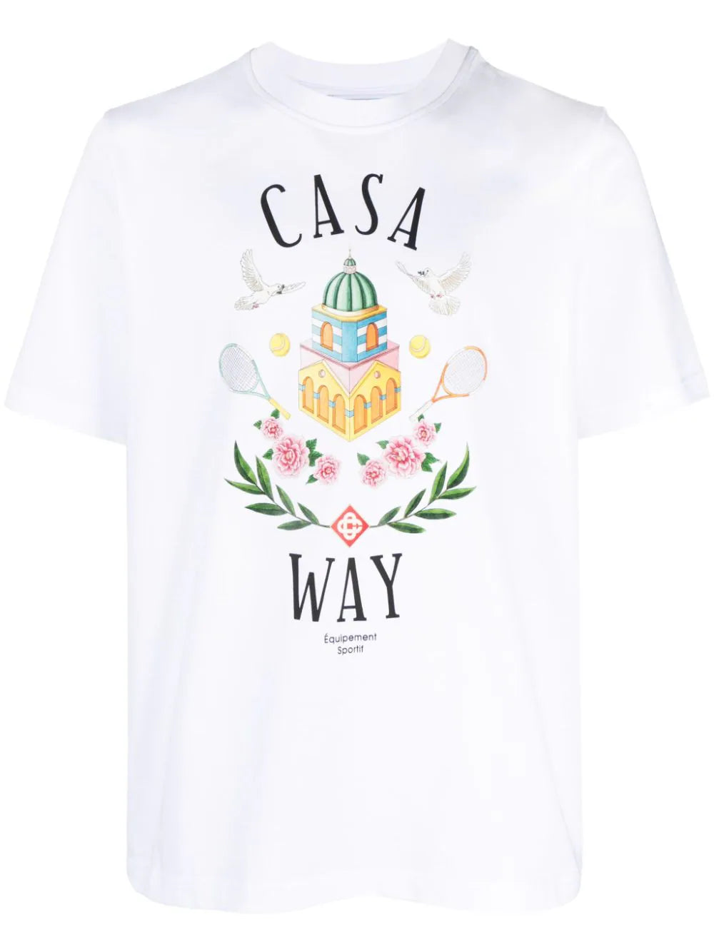 CASABLANCA Casa Way Printed Graphic T-Shirt White – MAISONDEFASHION.COM