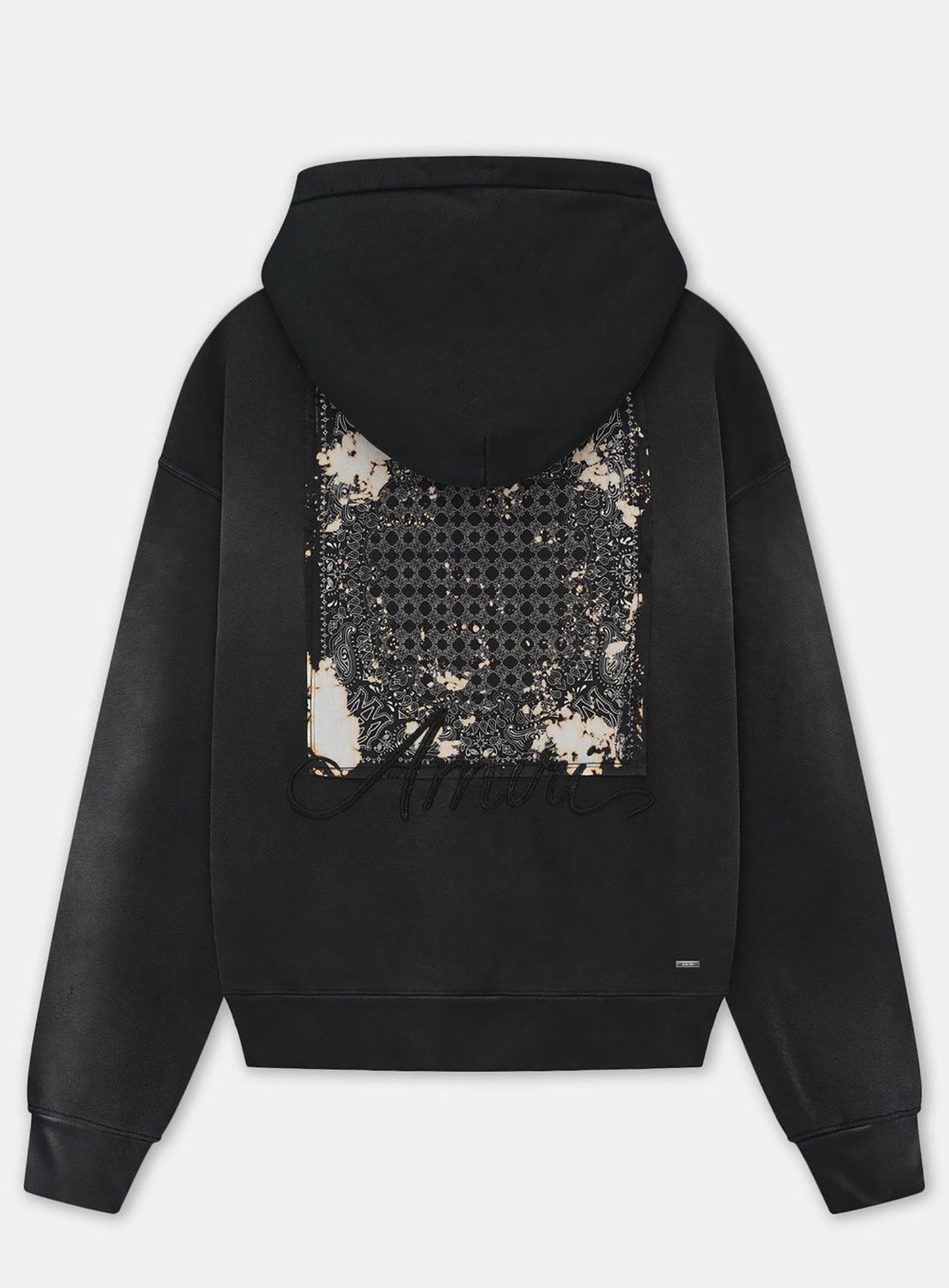AMIRI Bleach Bandana Hoodie Black – MAISONDEFASHION.COM