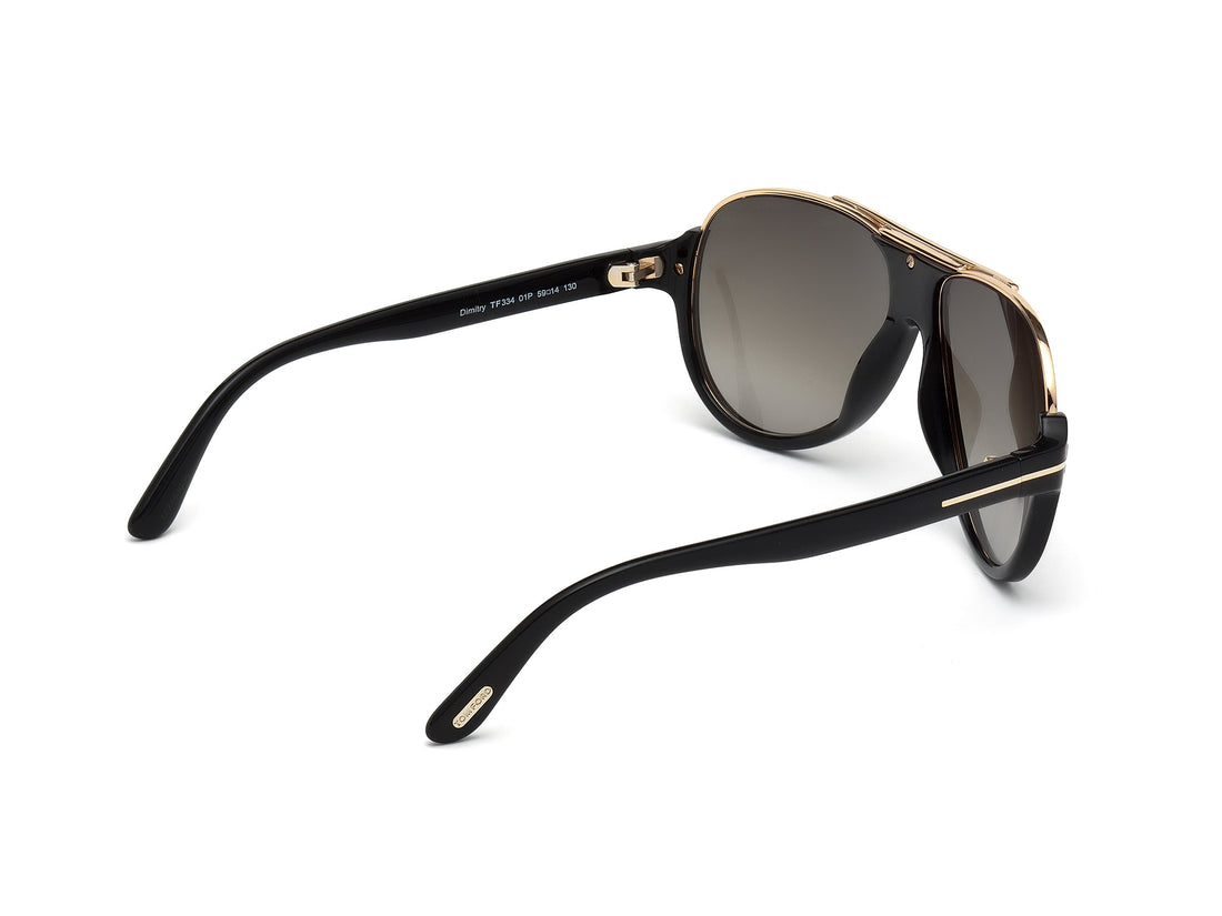 TOM FORD Acetate Sunglasses Black Gold - MAISONDEFASHION.COM