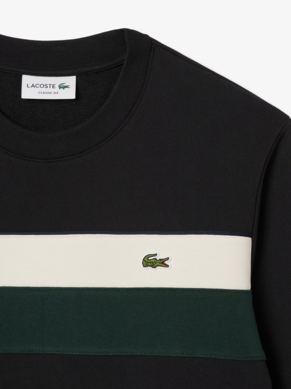 LACOSTE Colour-Block Fleece Sweatshirt - lifestyle shot or additional angle showing the overall design and fit