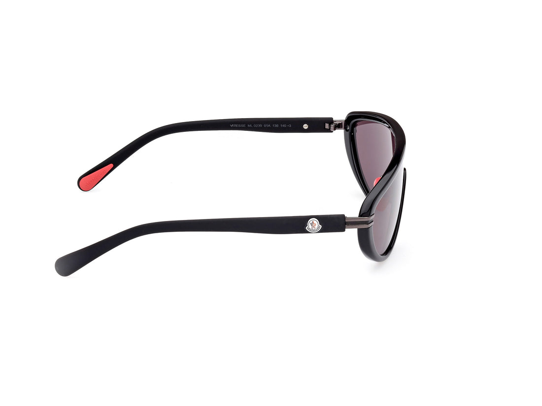 MONCLER Vitesse Sunglasses Black Red - MAISONDEFASHION.COM