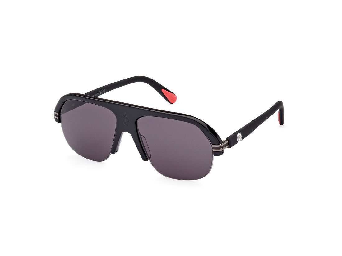 MONCLER Lodge Aviator Sunglasses Black - MAISONDEFASHION.COM
