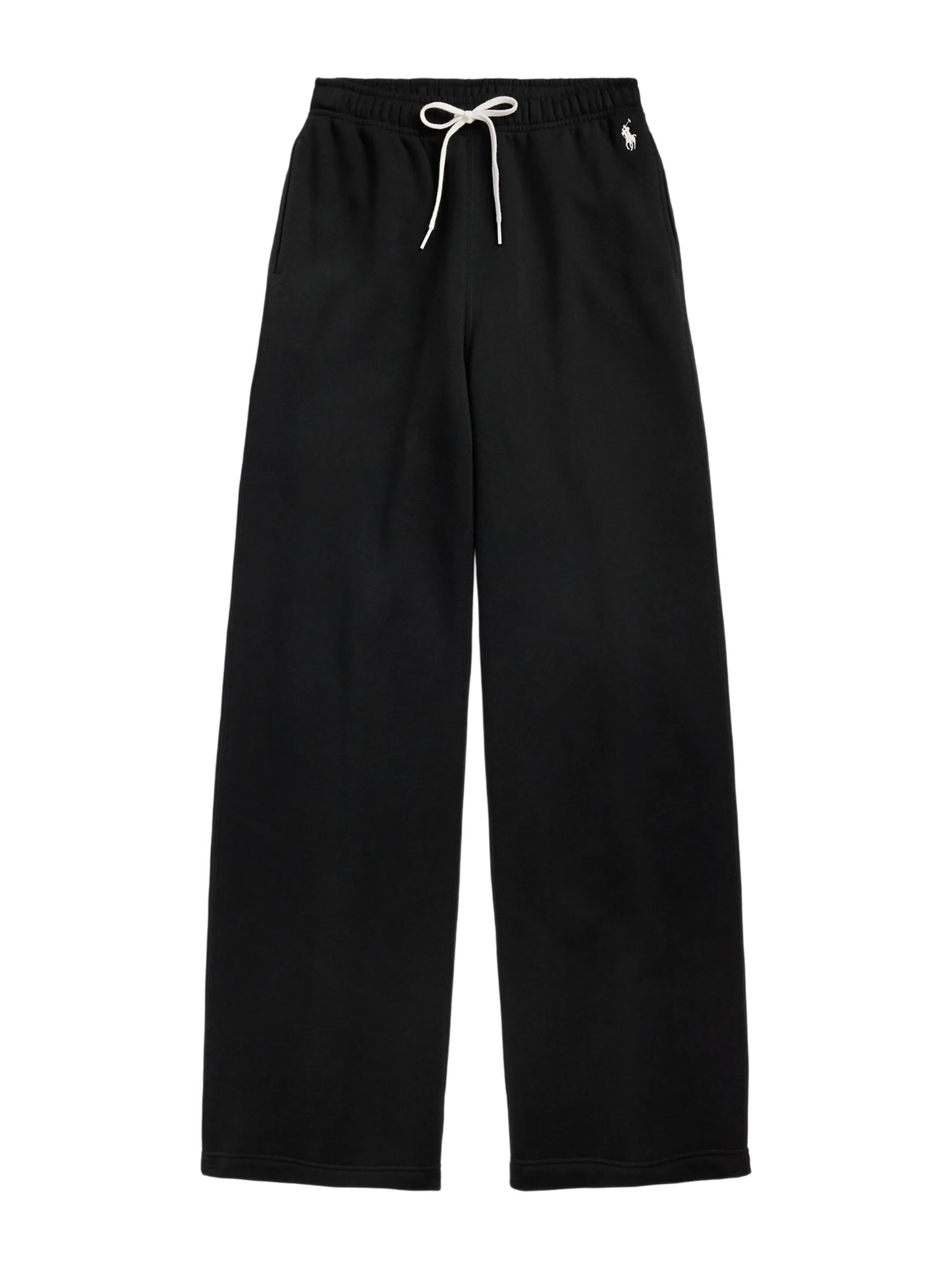 RALPH LAUREN WOMEN Drawstring Wide-Leg Tracksuit Bottoms Polo Black - MAISONDEFASHION.COM