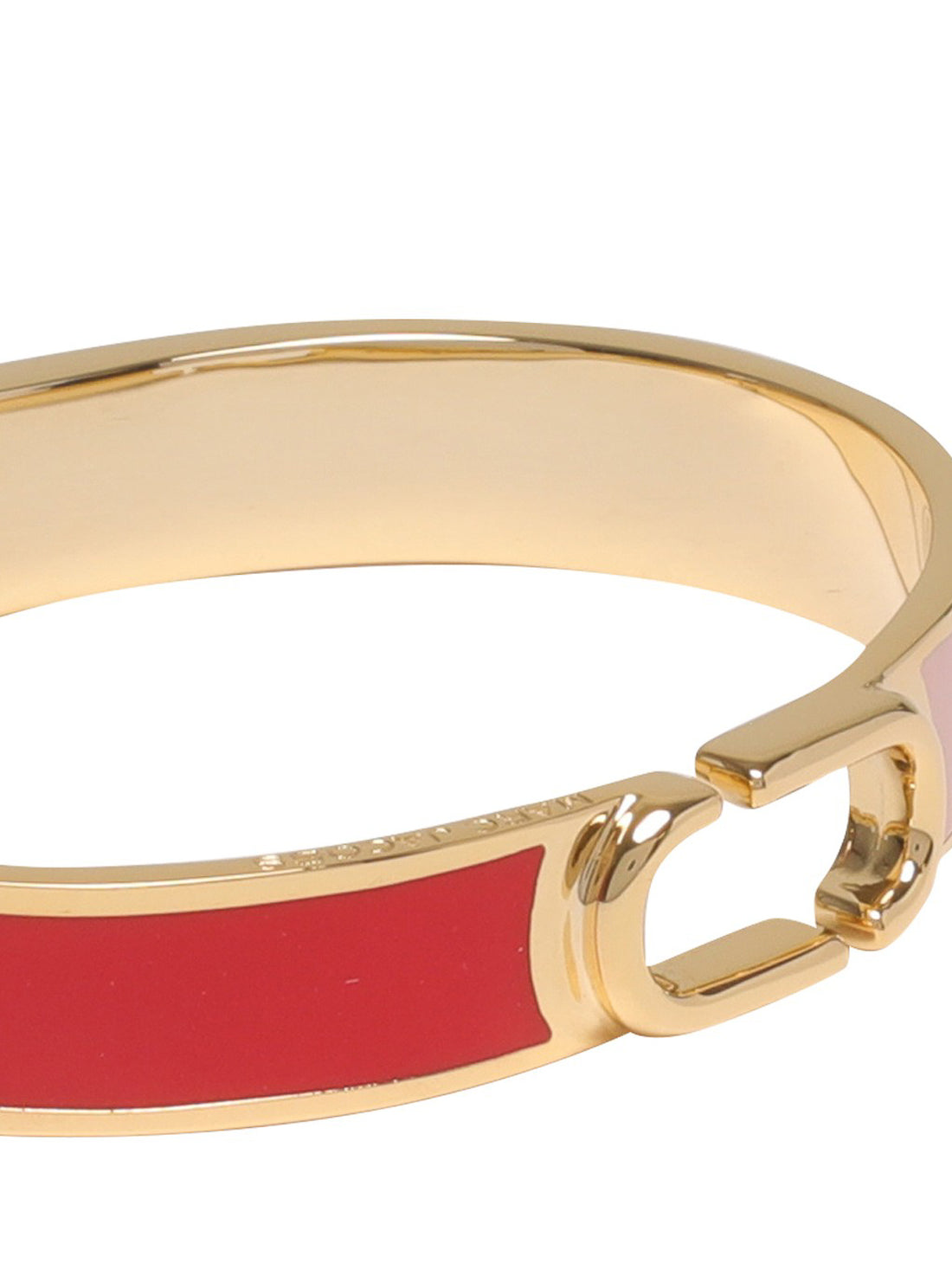 MARC JACOBS WOMEN The J Marc Hinge Bangle Red/Gold - MAISONDEFASHION.COM