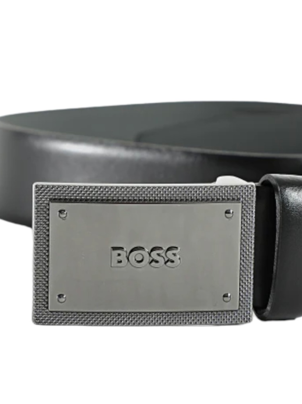 BOSS MEN Icon-G Leather Belt Black - MAISONDEFASHION.COM