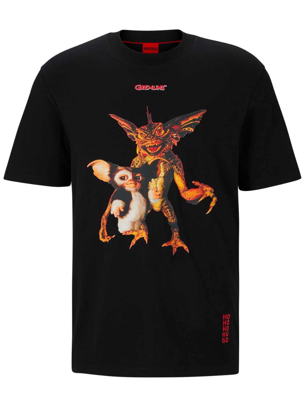 HUGO x GREMLINS UNISEX Relaxed-fit T-shirt Black - MAISONDEFASHION.COM