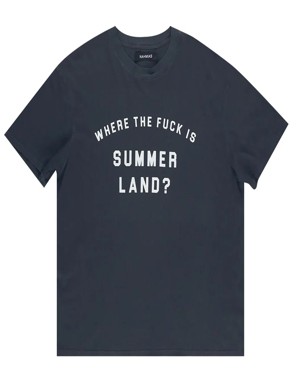 NAHMIAS WTF Is Summerland Graphic Print T-Shirt Vintage Black - MAISONDEFASHION.COM