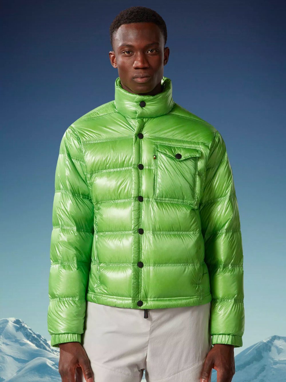 MONCLER GRENOBLE Raffort Short Down Jacket Bright Green - MAISONDEFASHION.COM