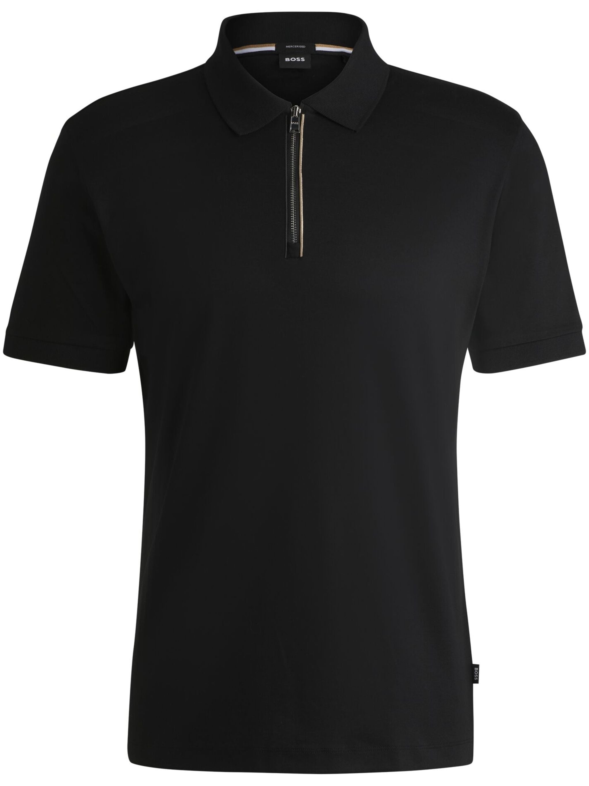ポロシャツ BOSS C-Polston Zip-Fastening Polo Shirt Black BOSS C-Polston Zip-Fastening Polo Shirt Black