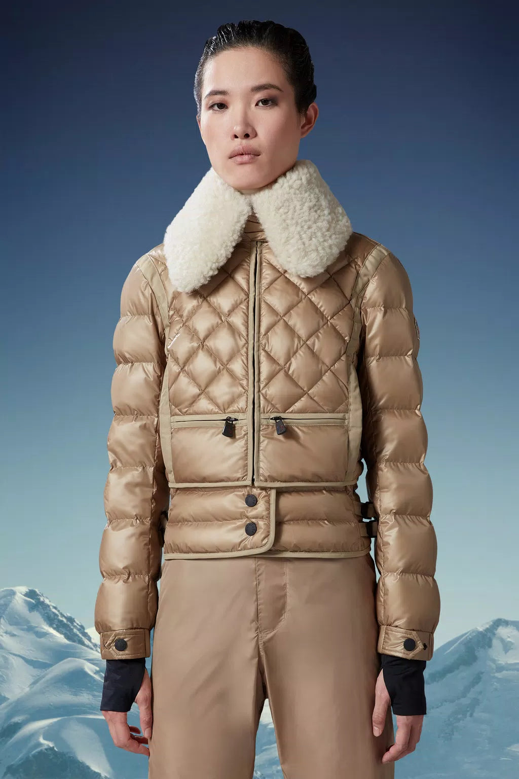 MONCLER GRENOBLE WOMEN Chaviere Short Down Jacket Off White MONCLER GRENOBLE WOMEN Chaviere Short Down Jacket Off White