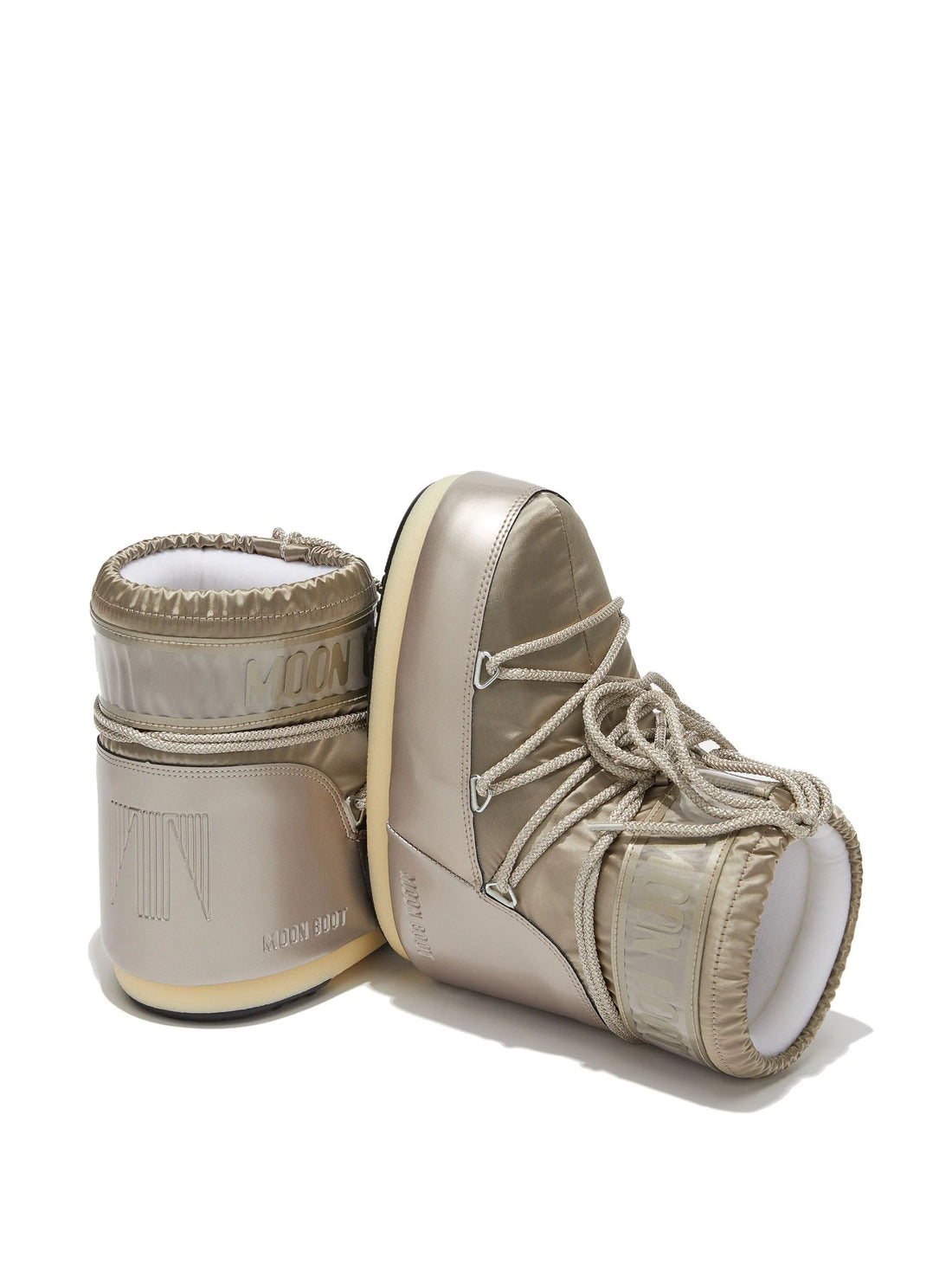 MOON BOOT UNISEX Icon Glance Low Boots Gold - MAISONDEFASHION.COM