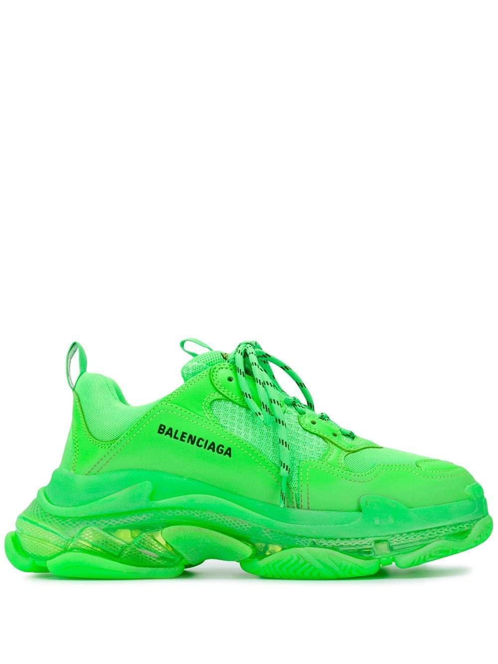 BALENCIAGA Triple S Neon Green - Maison De Fashion 