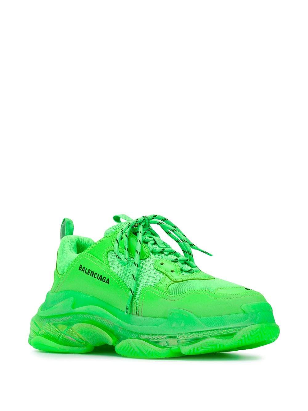 BALENCIAGA Triple S Neon Green - Maison De Fashion 