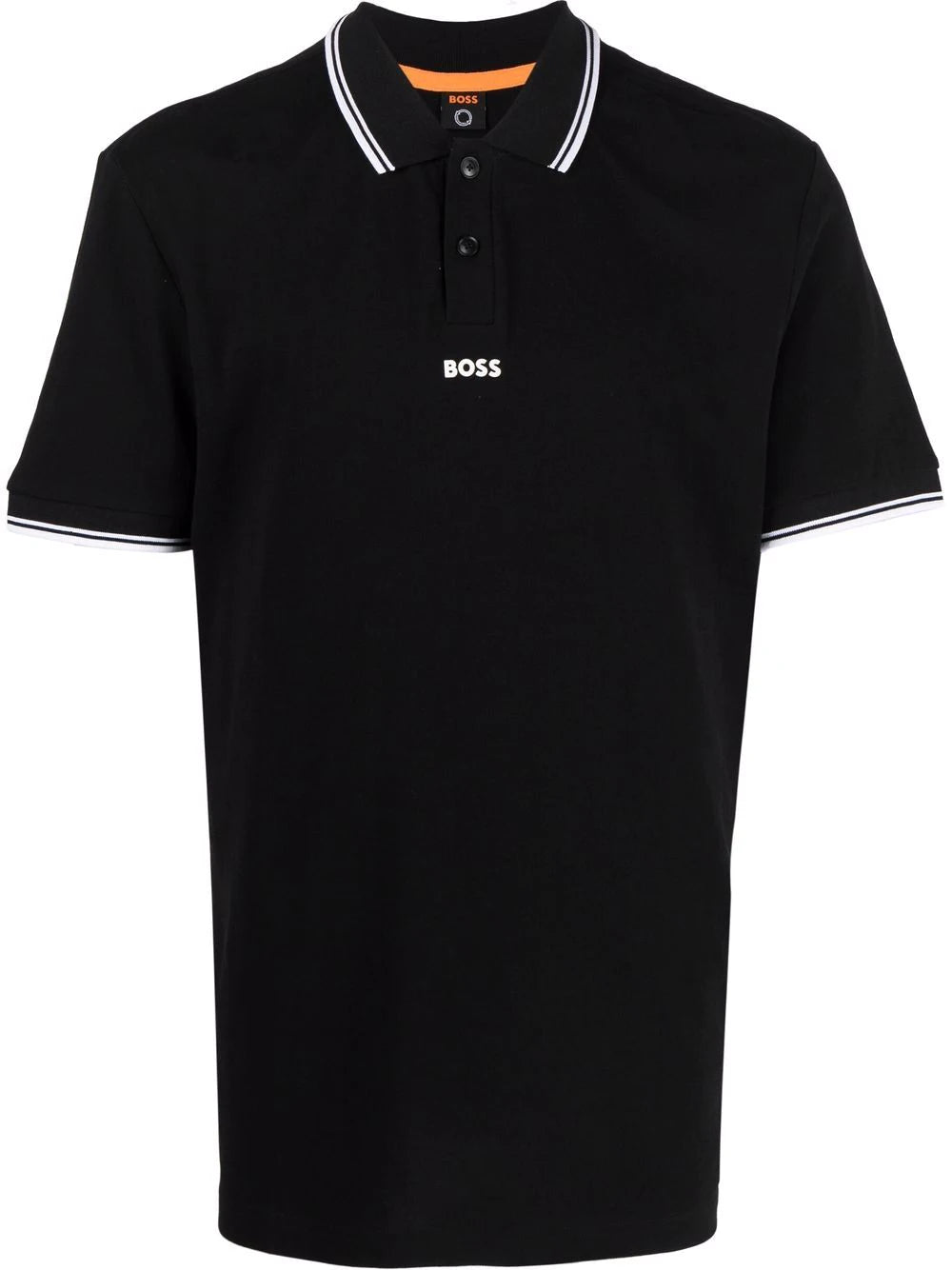 BOSS Logo-print Polo Shirt Black - MAISONDEFASHION.COM