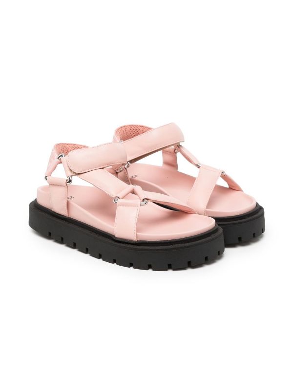 FENDI KIDS Touch-strap Fastening Sandals Pink - MAISONDEFASHION.COM