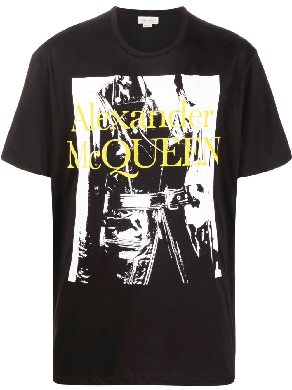 ALEXANDER MCQUEEN Logo-print Cotton T-shirt Black - MAISONDEFASHION.COM