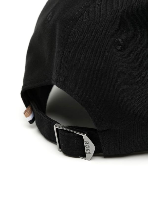 BOSS Logo-patch Detail Baseball Cap Black - MAISONDEFASHION.COM