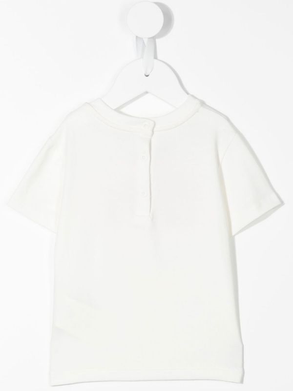 FENDI BABY Logo-print Short-sleeved T-shirt White - MAISONDEFASHION.COM