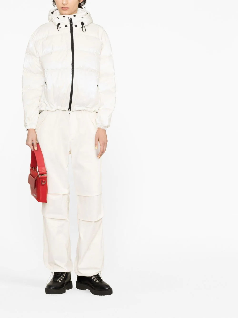 MONCLER WOMEN Moselotte Padded Jacket Snow White - MAISONDEFASHION.COM