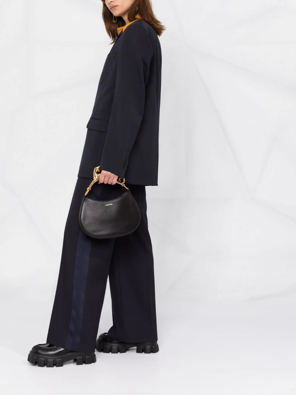 LANVIN WOMEN Embellished-handle Tote Bag Black - MAISONDEFASHION.COM
