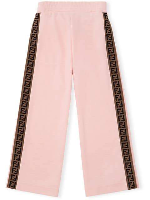 Fendi Kids Side Stripe Joggers Pink - Maison De Fashion 