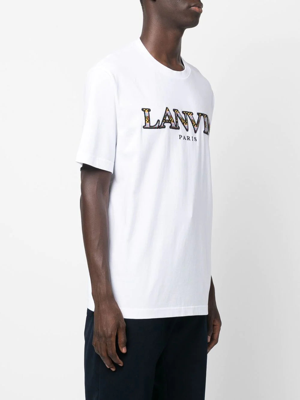 LANVIN Logo-print T-shirt Optic White - MAISONDEFASHION.COM