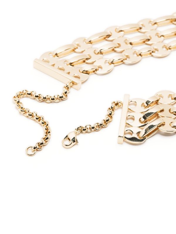 PACO RABANNE Nano Choker Necklace Gold - MAISONDEFASHION.COM