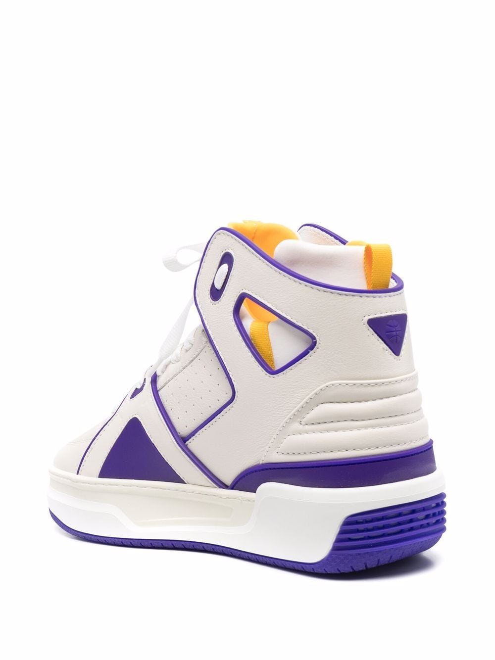 JUST DON Basketball JD1 High-top Sneakers White/Purple/Yellow - MAISONDEFASHION.COM