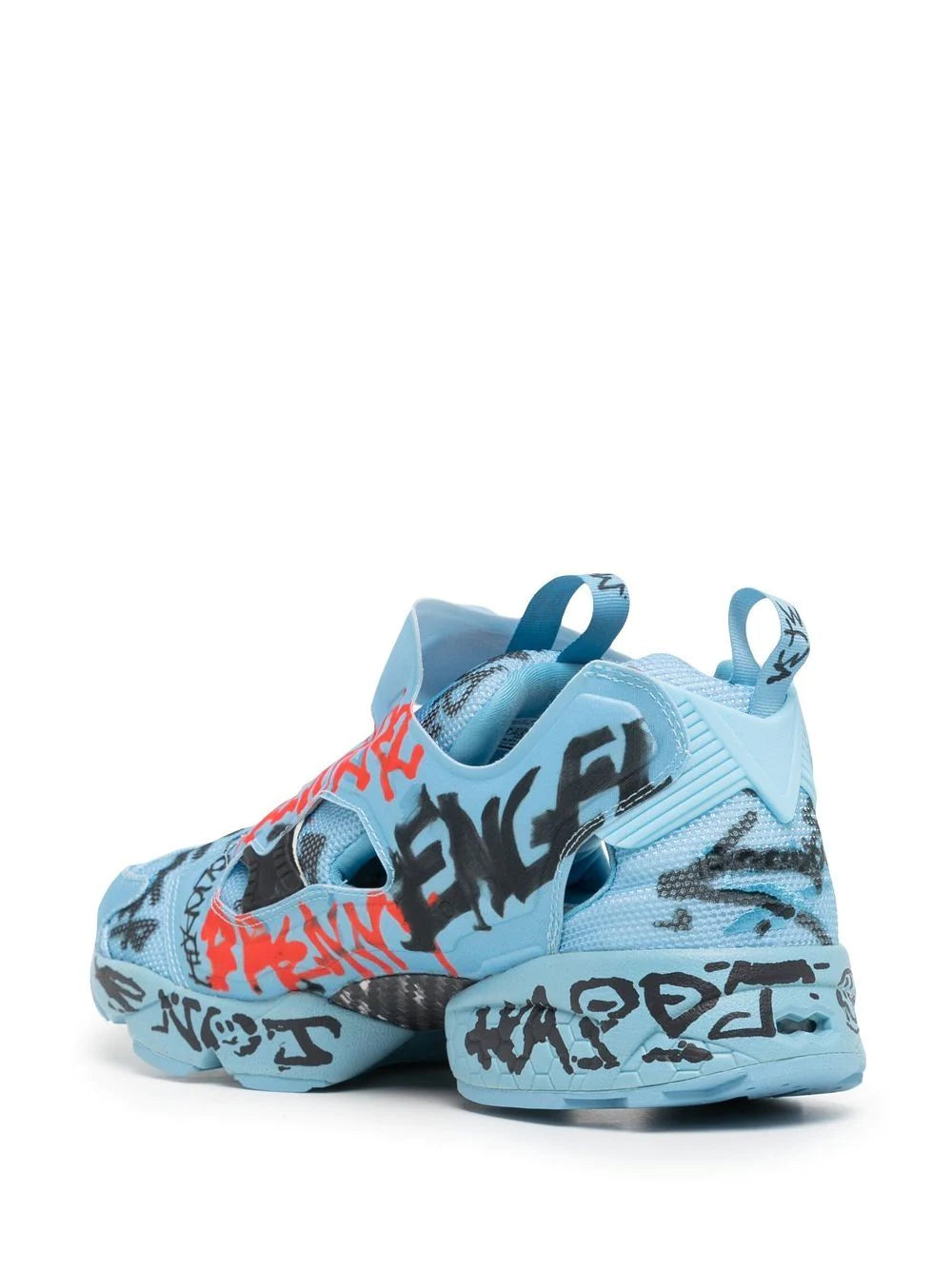 VETEMENTS x REEBOK Instapump Fury Graffiti 2.0 Blue - MAISONDEFASHION.COM