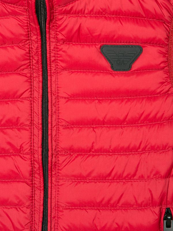 EMPORIO ARMANI KIDS Padded Gilet Red - MAISONDEFASHION.COM