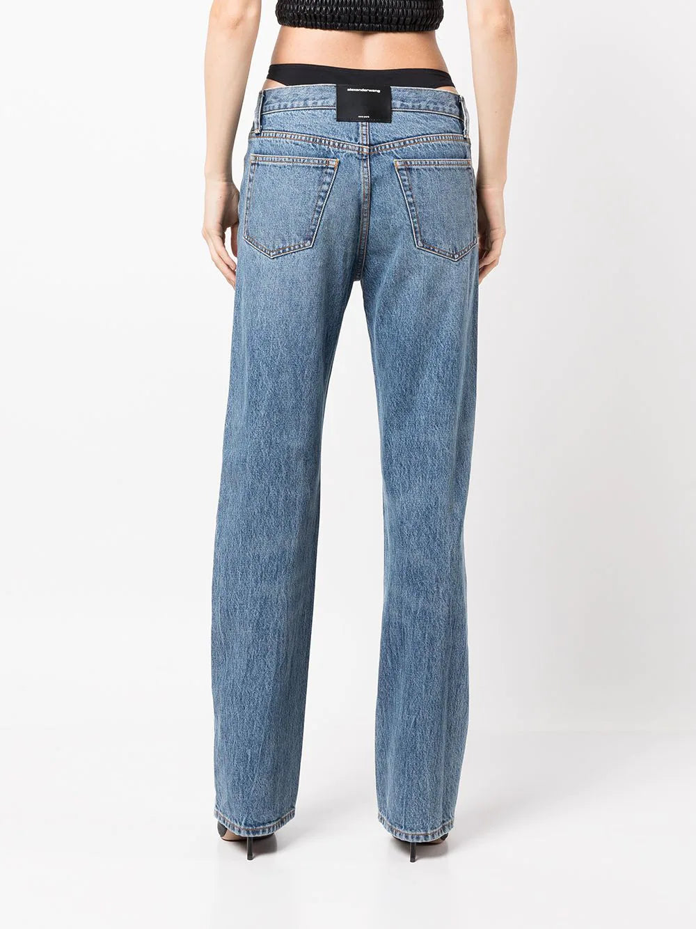 ALEXANDER WANG WOMEN Low Rise Jeans Indigo Blue - MAISONDEFASHION.COM