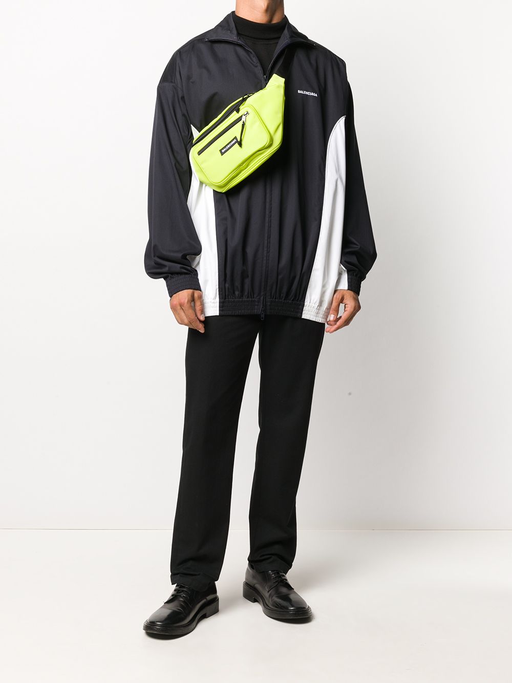 BALENCIAGA Logo Zip Up Jacket Black - MAISONDEFASHION.COM