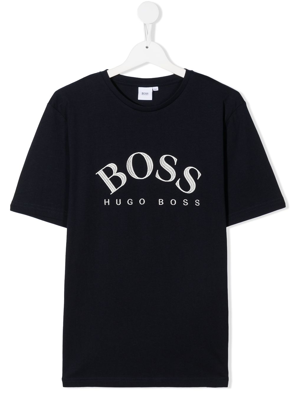 BOSS KIDS TEEN embroidered logo T-shirt - MAISONDEFASHION.COM