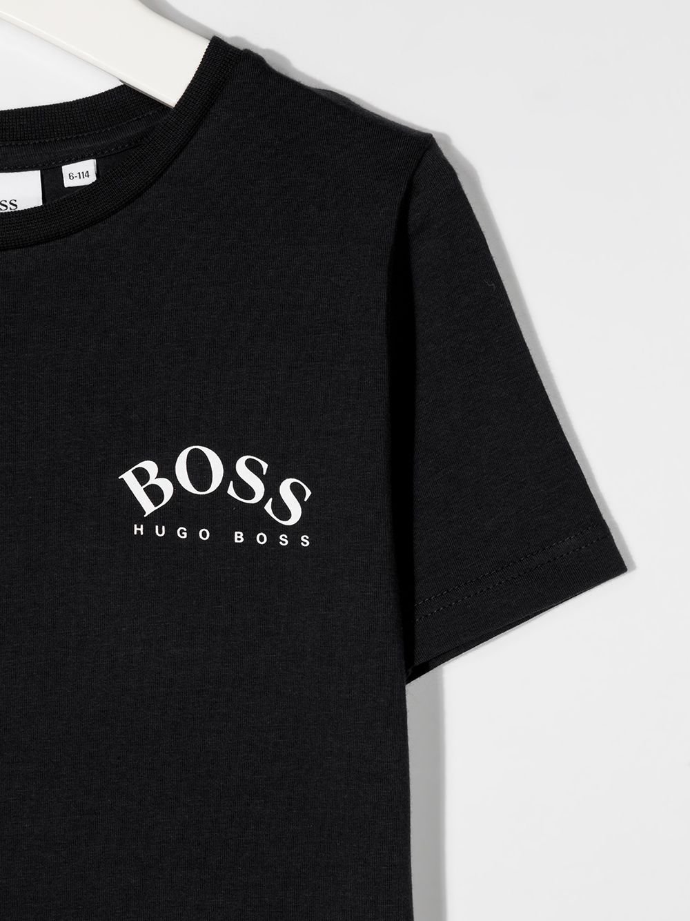 BOSS KIDS Logo print T-shirt Black - MAISONDEFASHION.COM