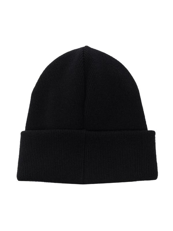 DSQUARED2 Icon Logo Patch Beanie Black - MAISONDEFASHION.COM