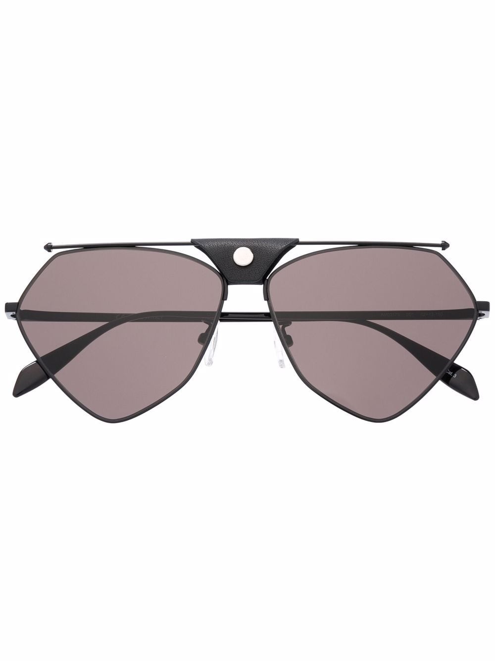 ALEXANDER MCQUEEN Abstract aviator frame sunglasses Black/grey - MAISONDEFASHION.COM