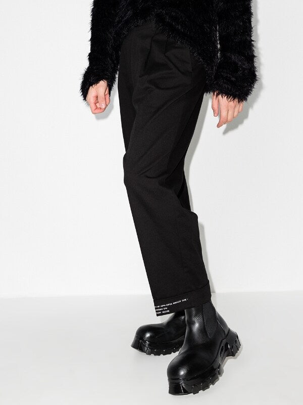MONCLER GENIUS X 7 MONCLER FRGMT HIROSHI FUJIWARA Logo Trousers Black - MAISONDEFASHION.COM
