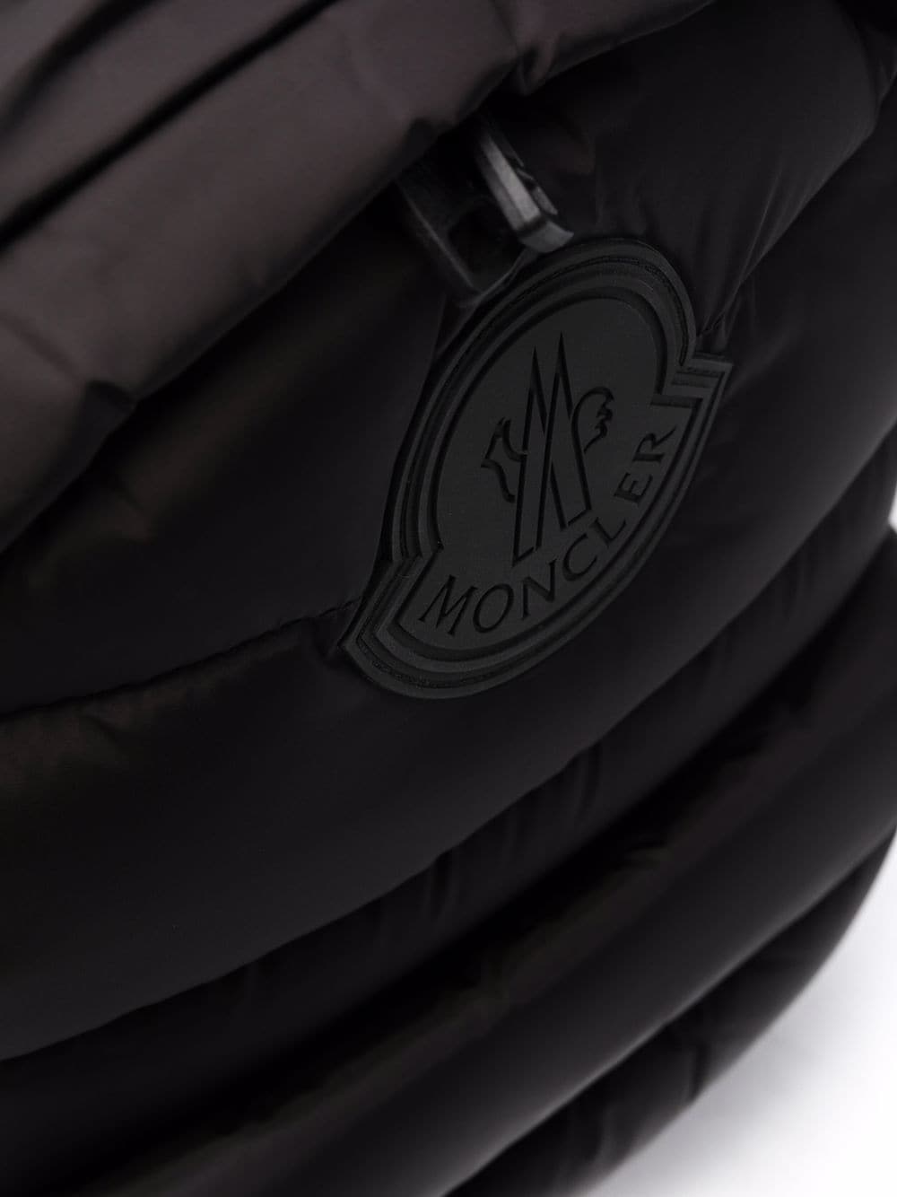 MONCLER Logo-patch feather-down padded backpack Black - MAISONDEFASHION.COM