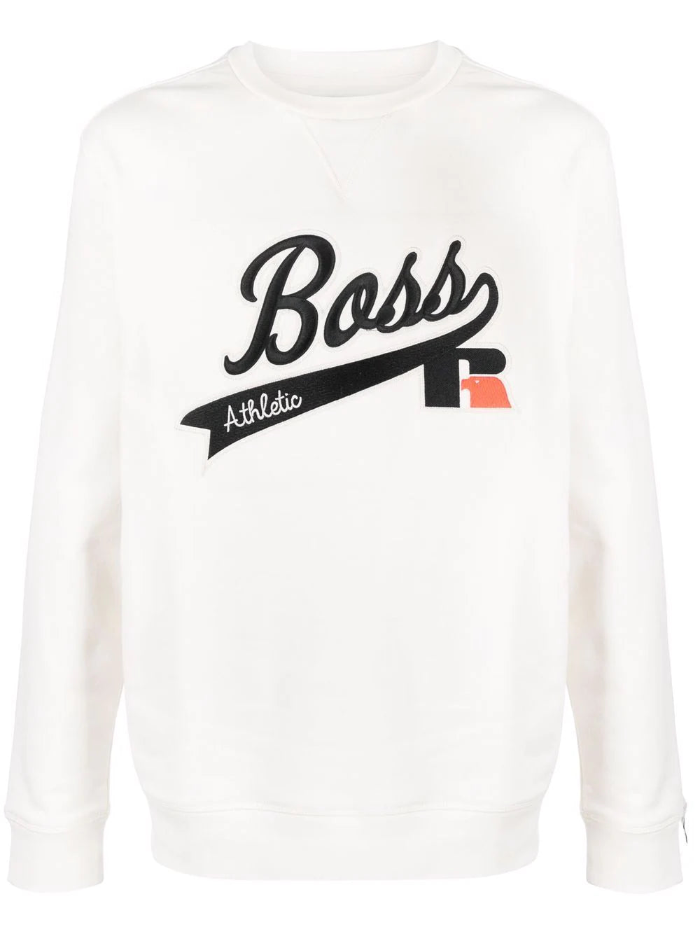 BOSS X RUSSELL ATHLETIC College Logo Sweatshirt White - MAISONDEFASHION.COM