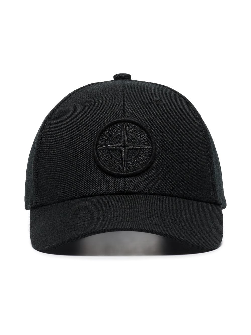 STONE ISLAND Compass-logo cotton baseball cap Black